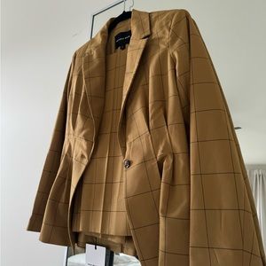 2-piece WHO WHAT WEAR Target Blazer Matching Pants Plaid